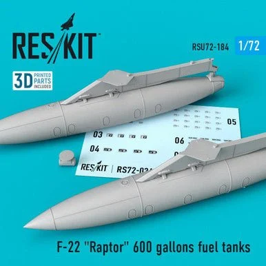 1/72 Reskit F-22 600 gallons fuel tanks