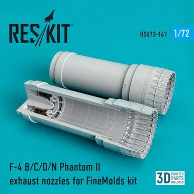 1/72 Reskit F-4 B/C/D/N Phantom II exhaust nozzles for FineMolds kit (1/72)