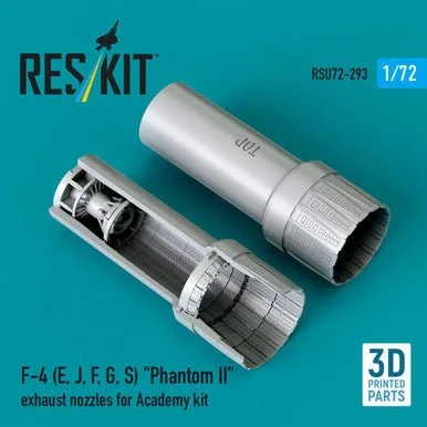 1/72 Reskit F-4 (E, J, F, G, S) Phantom II exhaust nozzles for Academy kit (3D Printed)