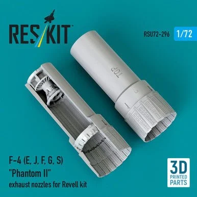 1/72 Reskit F-4 (E, J, F, G, S) Phantom II exhaust nozzles for Revell kit (3D Printed)