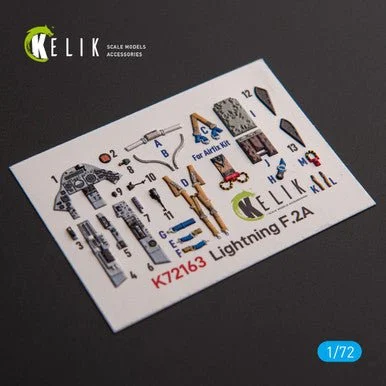 1/72 Reskit F.2A Lighting - interior 3D decals for Airfix kit