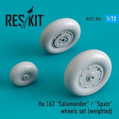 1/72 Reskit He.162 "Salamander" / "Spatz" wheels set (weighted)