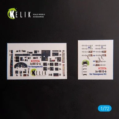 1/72 Reskit Ju88 G-6 - interior 3D decals for Hasegawa kit