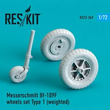 1/72 Reskit Messerschmitt Bf-109F (G Early) wheels set Type 1(weighted) (1/72)