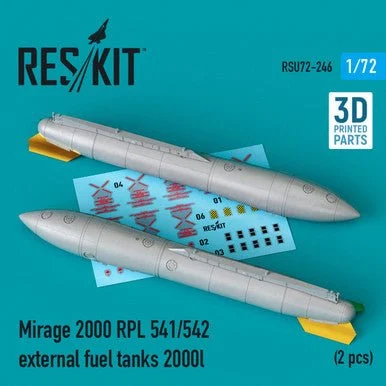 1/72 Reskit Mirage 2000 RPL 541/542 external fuel tanks 2000lt (2 pcs) (3D printing)