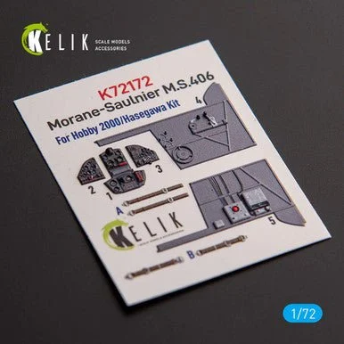 1/72 Reskit Morane-Saulnier M.S.406 - interior 3D decals for Hobby 2000/Hasegawa kit