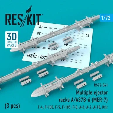 1/72 Reskit Multiple ejector racks A/A37B-6 (MER-7) (3 pcs)