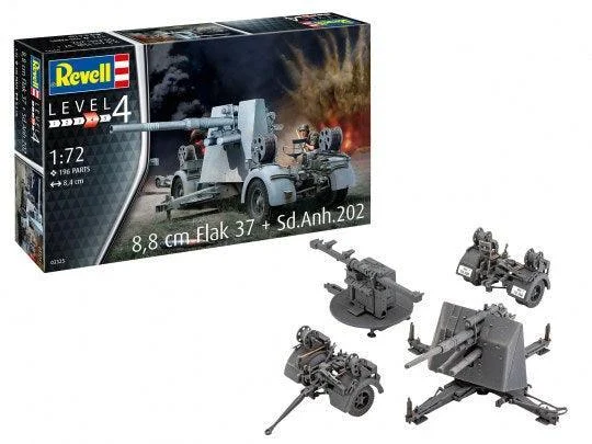 1/72 Revell Germany 8.8cm Flak 37+Sd.Anh.202 - 3325