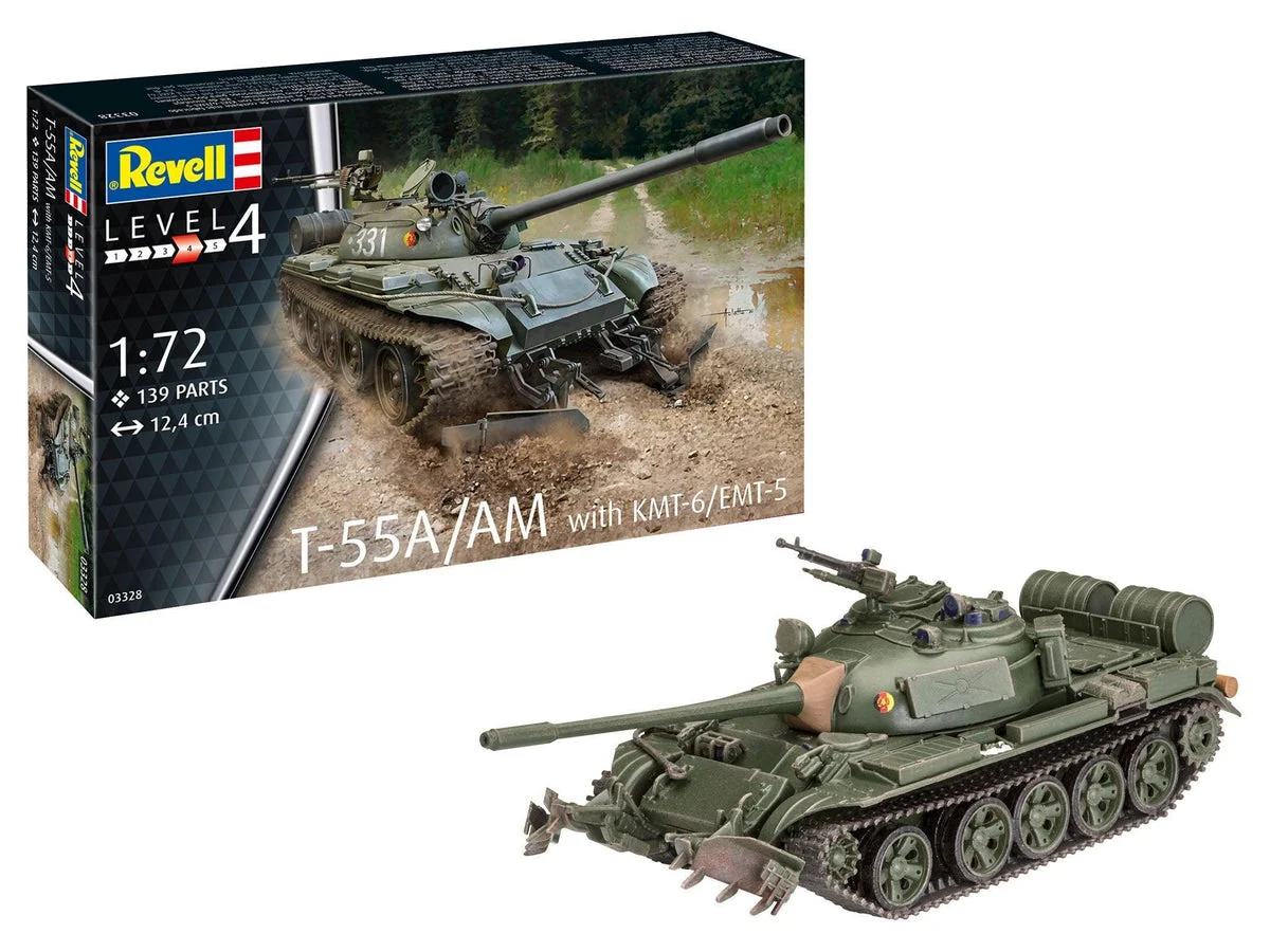 1/72 Revell Germany T-55A/AM with KMT-6/EMT-5 3328