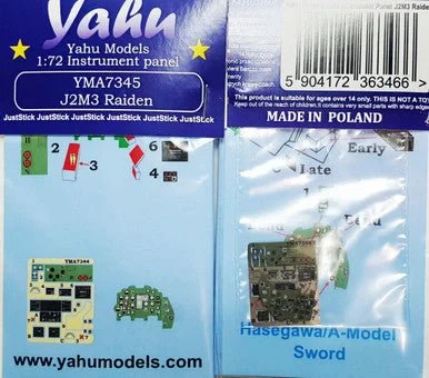 1/72 YAHU Models J2M3 Raiden Instrument Panel for Hasegawa/Sword