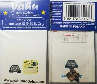 1/72 Yahu Models Mustangg III (P-51B/C) - Instrument Panel