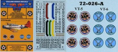 1/72 Yellow Wings Decals USN TBD-1 Devastator VT-5 & VT-6