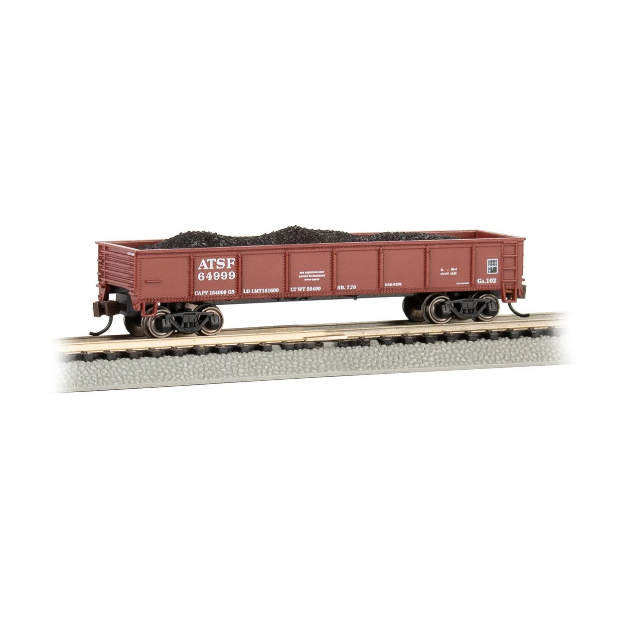 Bachmann N Scale 40' Gondola SF #64999/red oxide - BAC17251