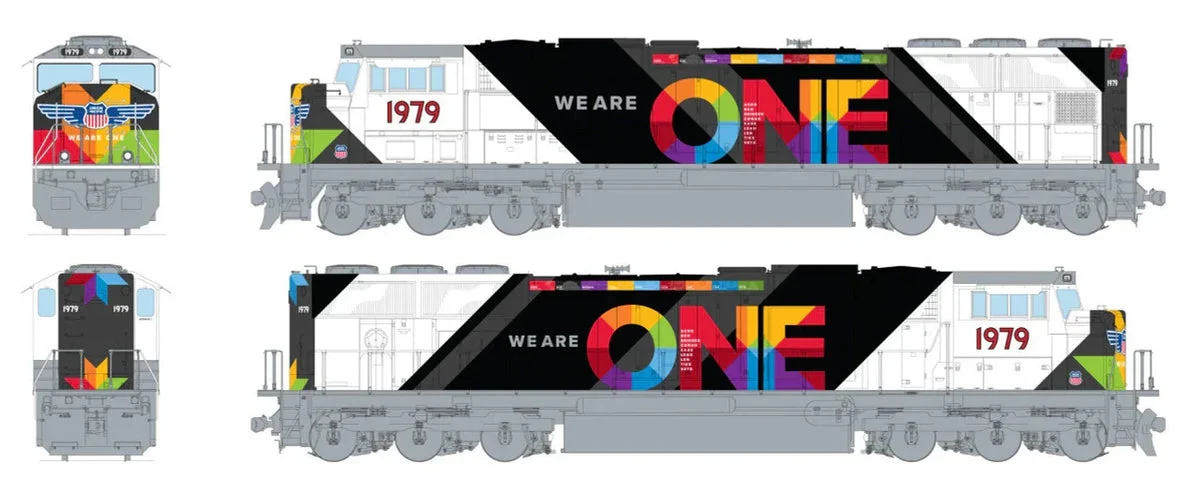 N Kato EMD SD70M Flat Radiator Union Pacific "We Are One" #1979 w/ DCC & Sound Installed 1761979S