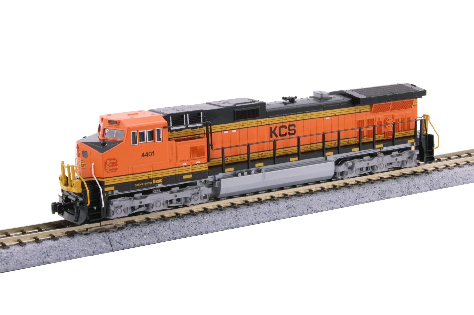 Kato N Scale Kansas City Southern Ex BNSF C44-9W #4401 - DCC - KAT1763520DCC