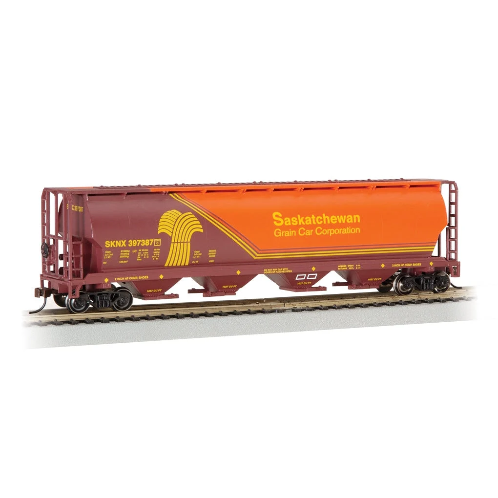 Bachmann HO Scale 4-Bay Cyl.Hopper Saskatchewan/Wheat Herald - BAC19140