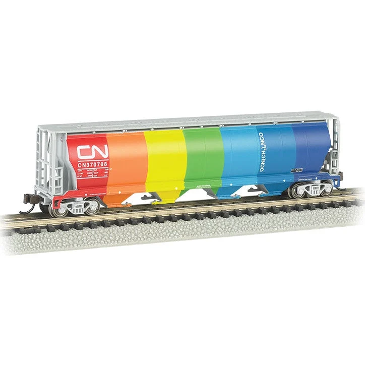 Bachmann N Scale 4-Bay Cyl.Hopper CN/Demonstrator - BAC19151