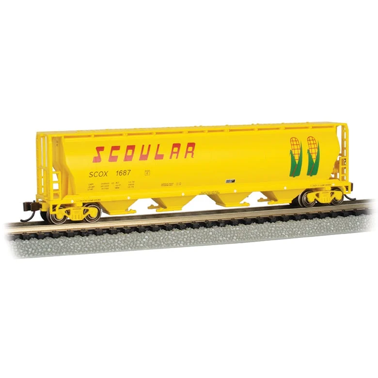 Bachmann N Scale 4-Bay Cyl.Hopper Scoular - BAC19160