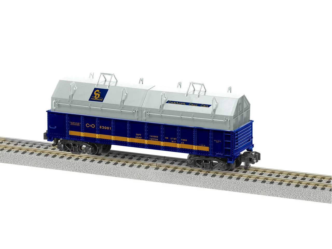 Lionel S Scale Chesapeake & Ohio American Flyer Gondola w/ Coil Cover #82001 - 1919072
