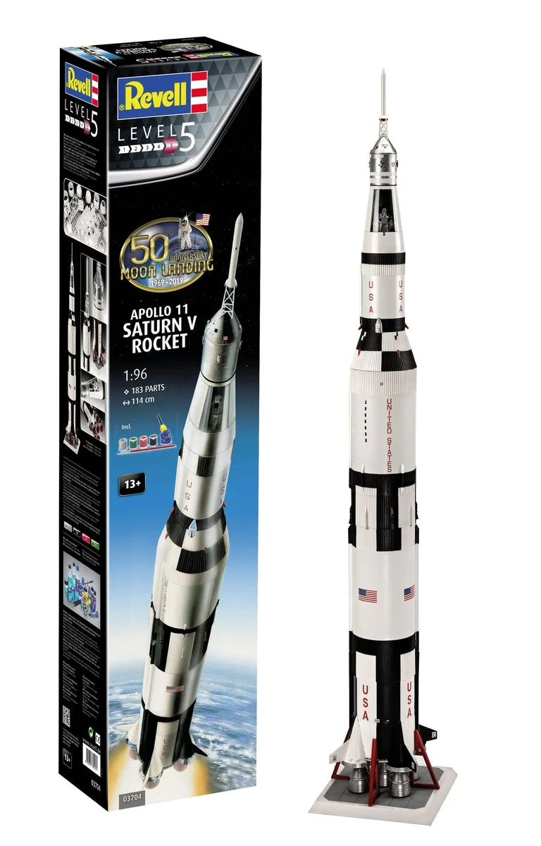 1/96 Revell Germany Apollo 11 Saturn V Rocket 3704 - Revell-Germany