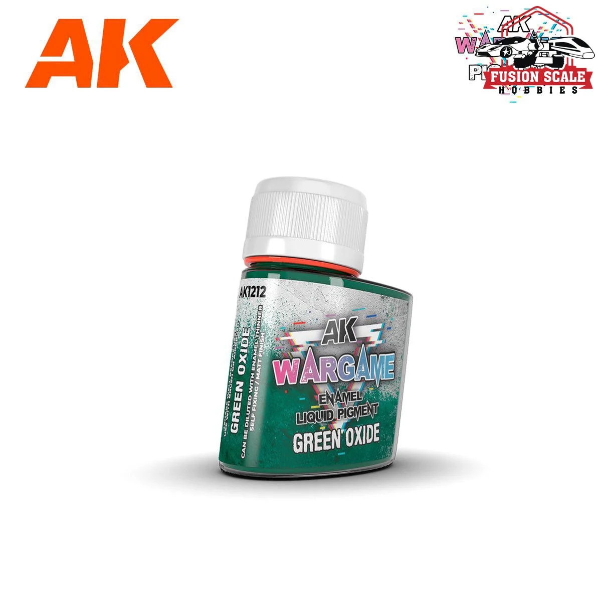 AK Interactive Wargame Enamel Liquid Pigments Green Oxide 35ml