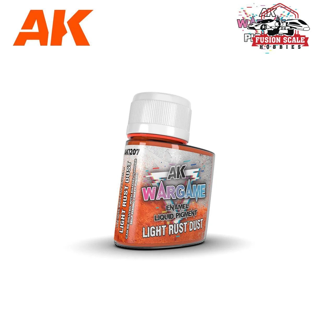 AK Interactive Wargame Enamel Liquid Pigments Light Rust Dust 35ml