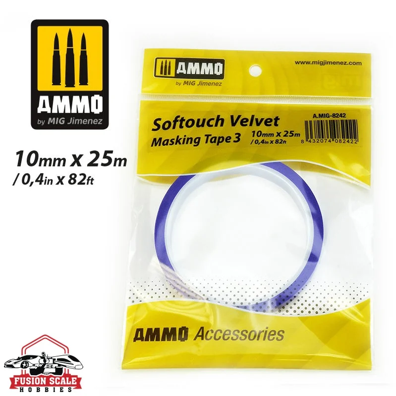 Ammo Mig Softouch Velvet Masking Tape #3 (10mm x 25m) - Ammo Mig Jimenez