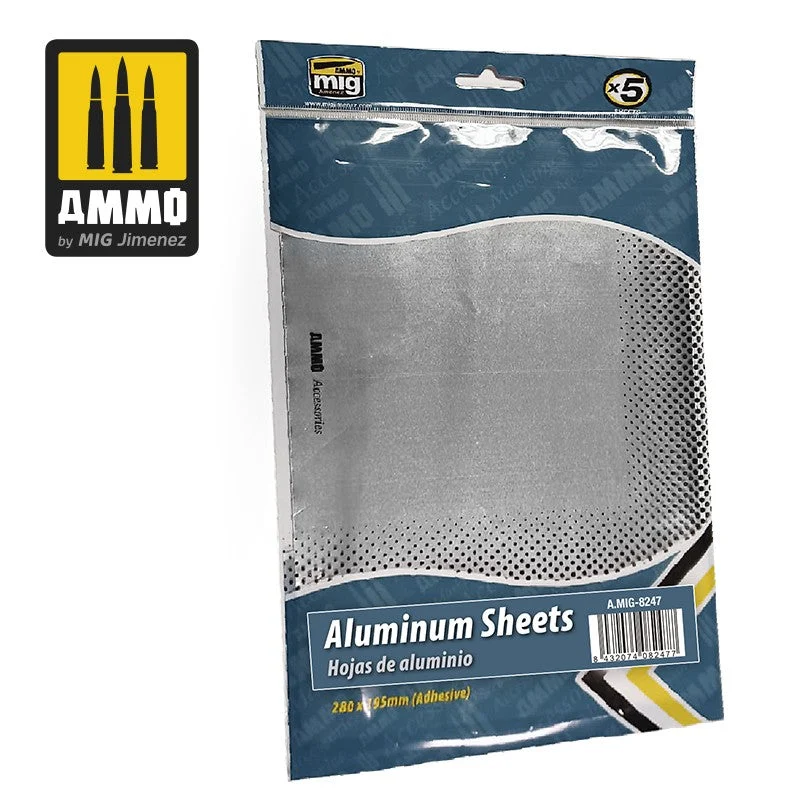 Ammo Mig Adhesive Aluminium Sheets (280x195 mm) - Ammo Mig Jimenez
