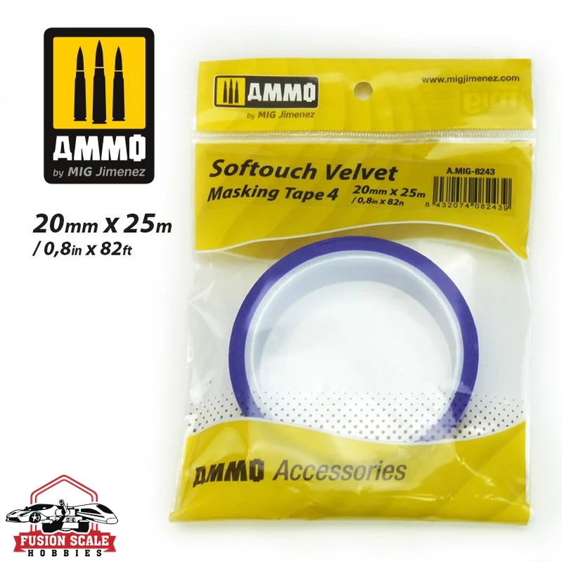 Ammo Mig Softouch Velvet Masking Tape #4 (20mm x 25m) - Ammo Mig Jimenez
