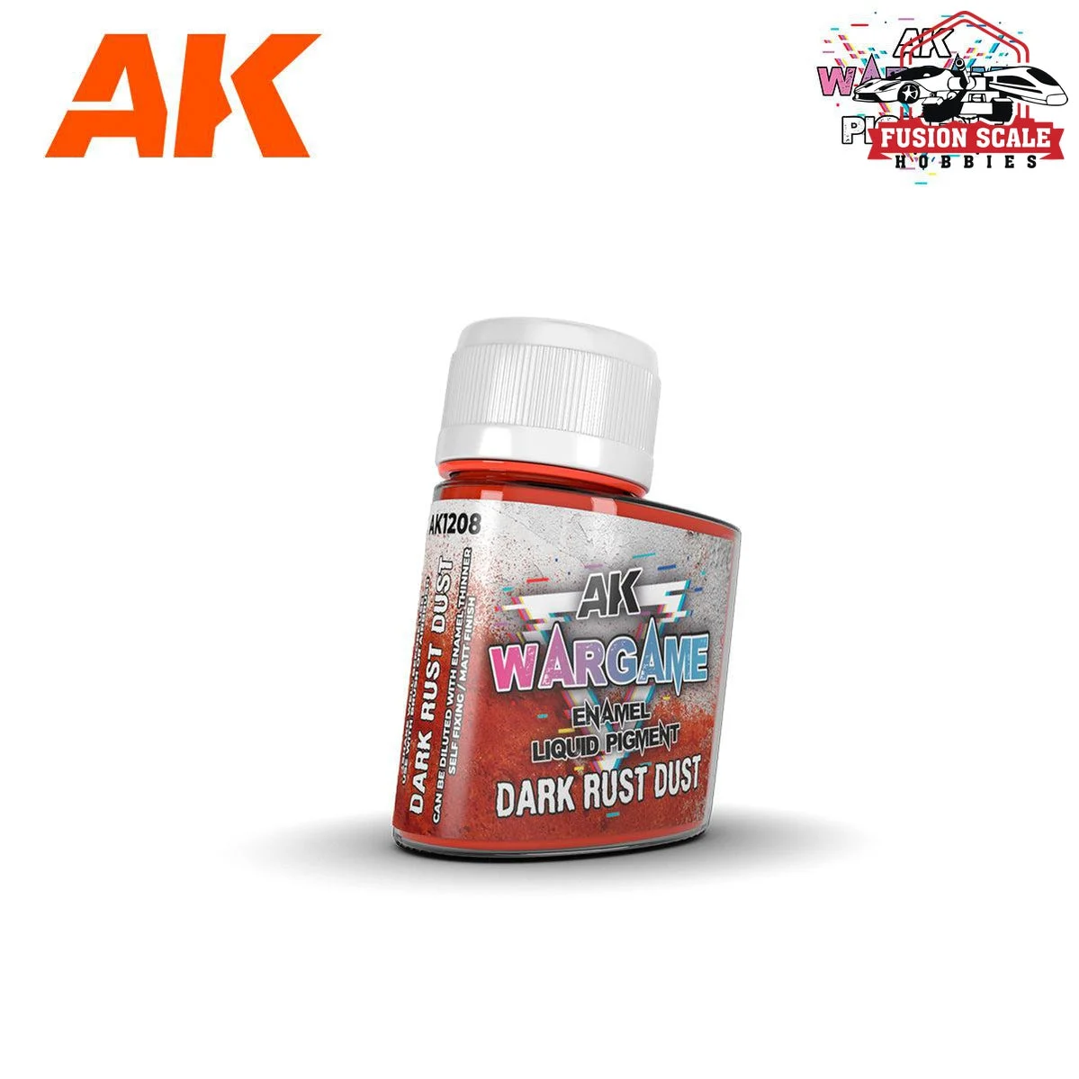AK Interactive Wargame Enamel Liquid Pigments Dark Rust Dust 35ml
