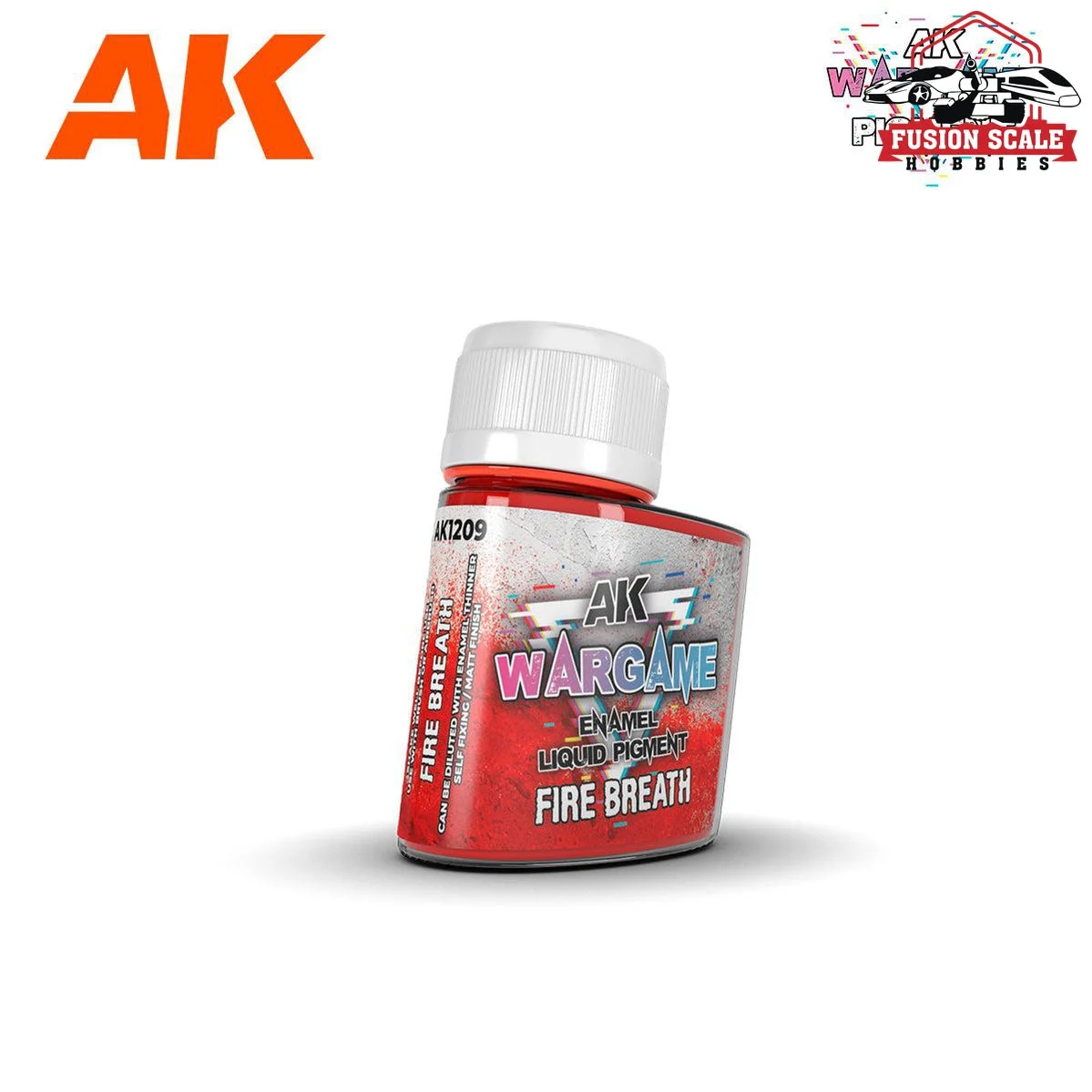 AK Interactive Wargame Enamel Liquid Pigments Fire Breath 35ml