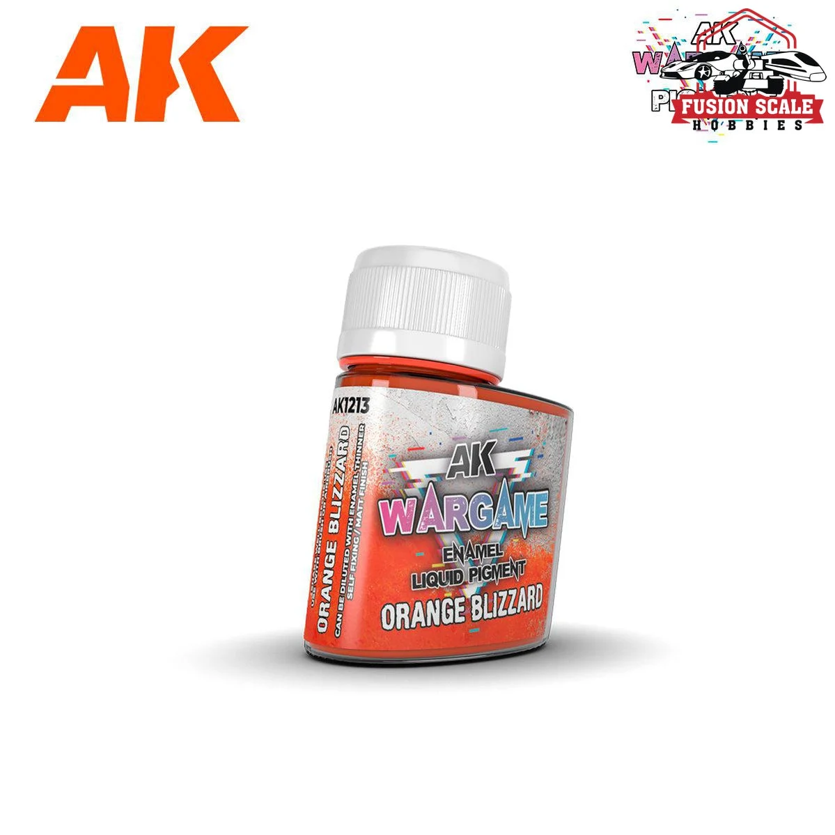 AK Interactive Wargame Enamel Liquid Pigments Orange Blizzard 35ml.