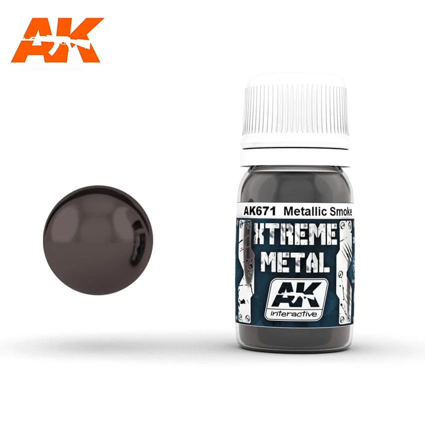 AK Interactive Xtreme Metal Smoke Metallic Paint 30ml Bottle