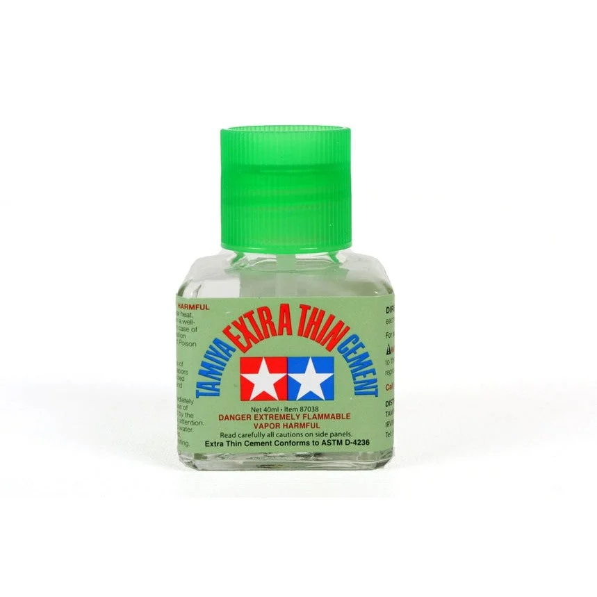 Tamiya Extra Thin Cement 40ml Jar with Brush - 87038