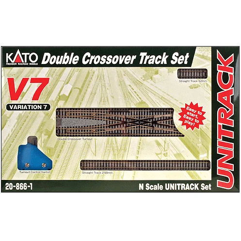 Kato N V7 20866 Unitrack Double Crossover Track Set V7