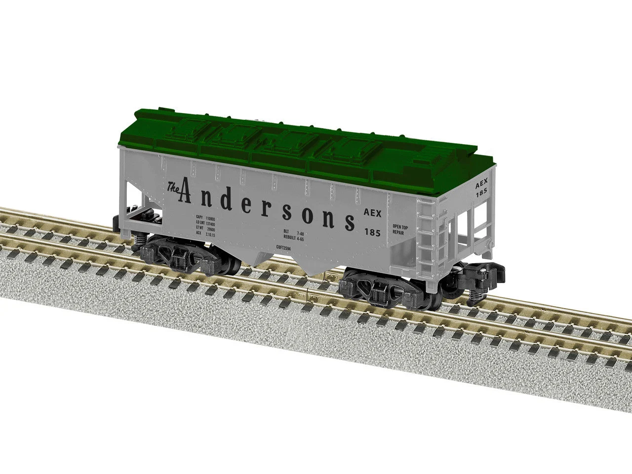Lionel 2219051 S Scale Andersons 2-Bay Covered Hopper #185 - A/F