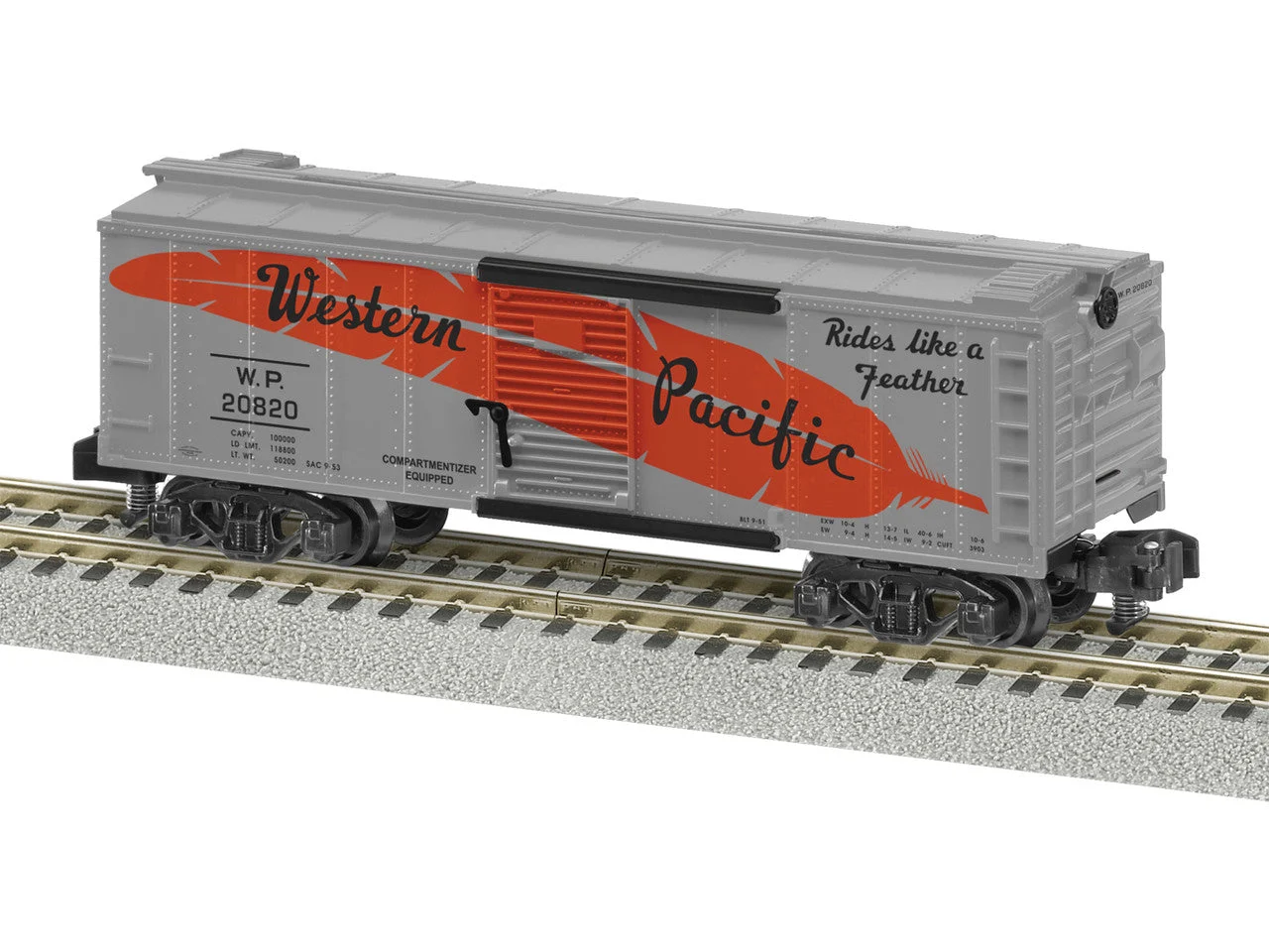 Lionel 2219142 S Scale Western Pacific Boxcar #20820 - A/F
