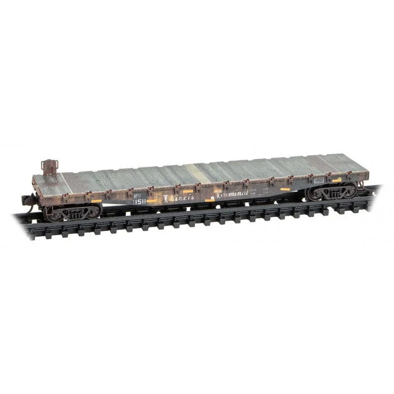 Micro Trains Line N Scale 50' flat car Norfolk Southern FT #3 Illinois Terminal Rd#1511 Rel. 7/23