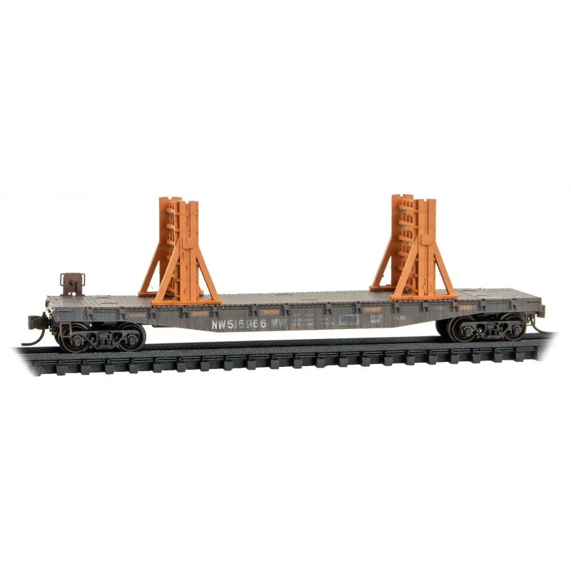 Micro Trains N Scale Norfolk Southern 50' Flat Car Single Car No Number Jewel Case