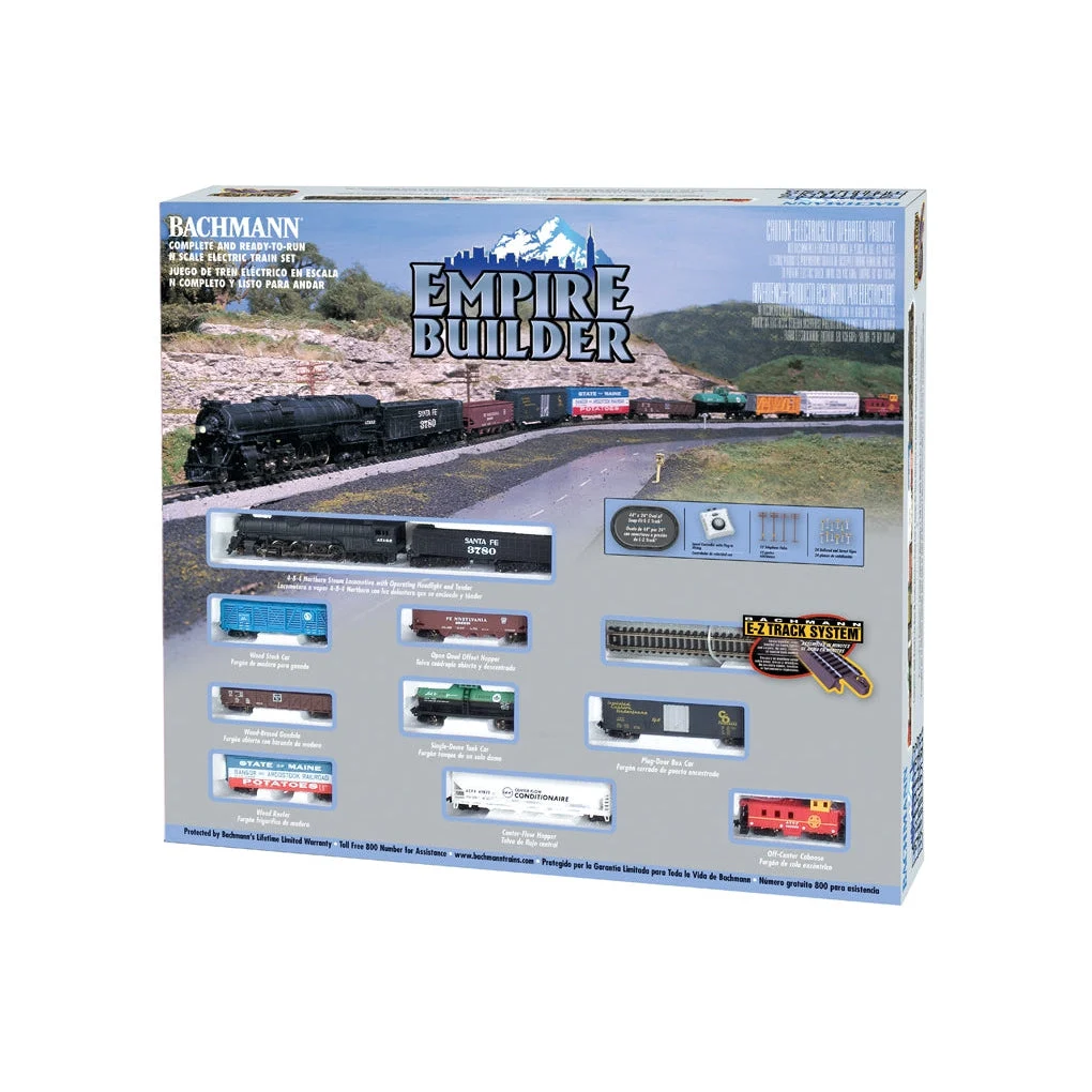 Bachmann N Scale Empire Builder SF Steam Freight Set/4-8-4 - BAC24009