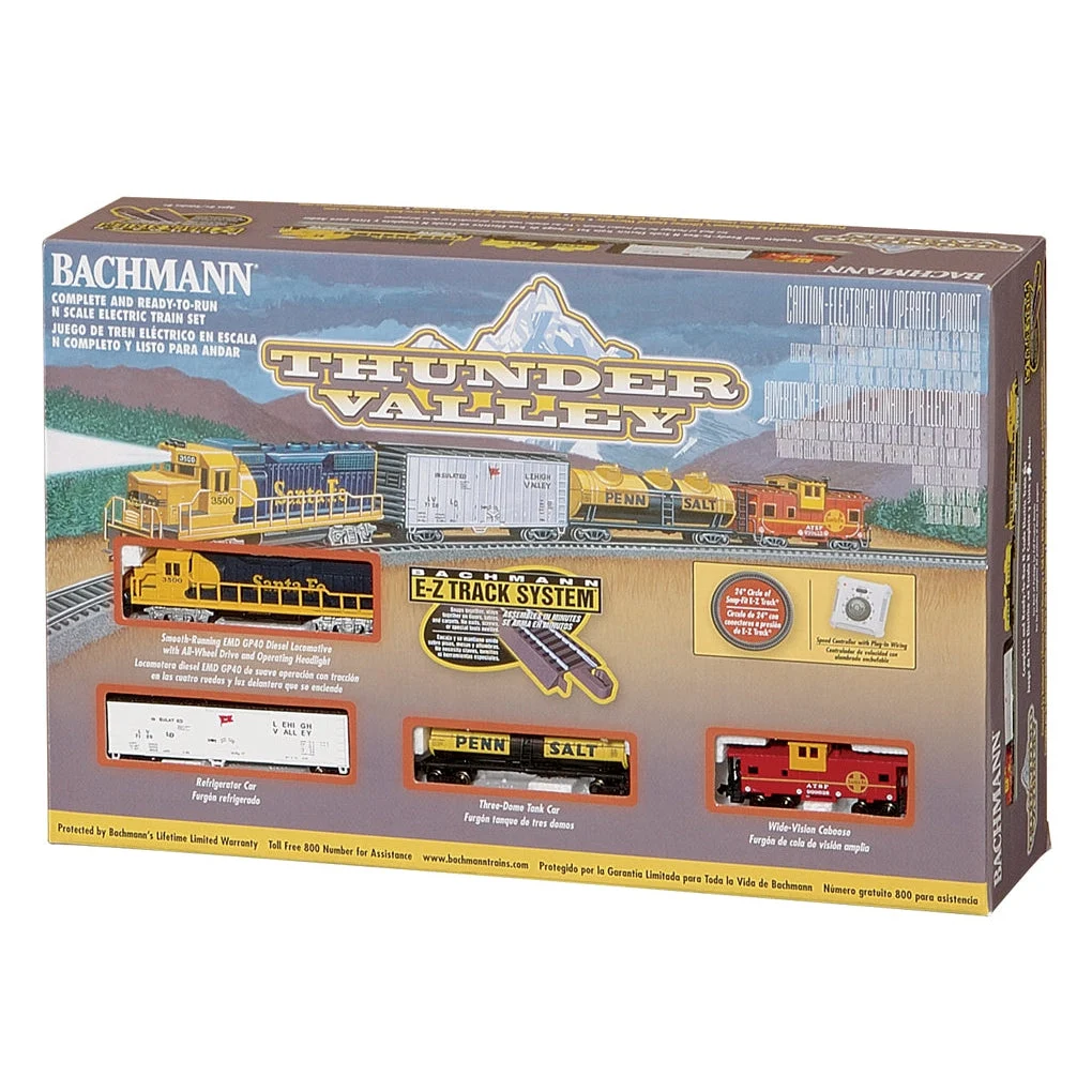 Bachmann N Scale Thunder Valley SF Freight Set/GP40 Diesel - BAC24013