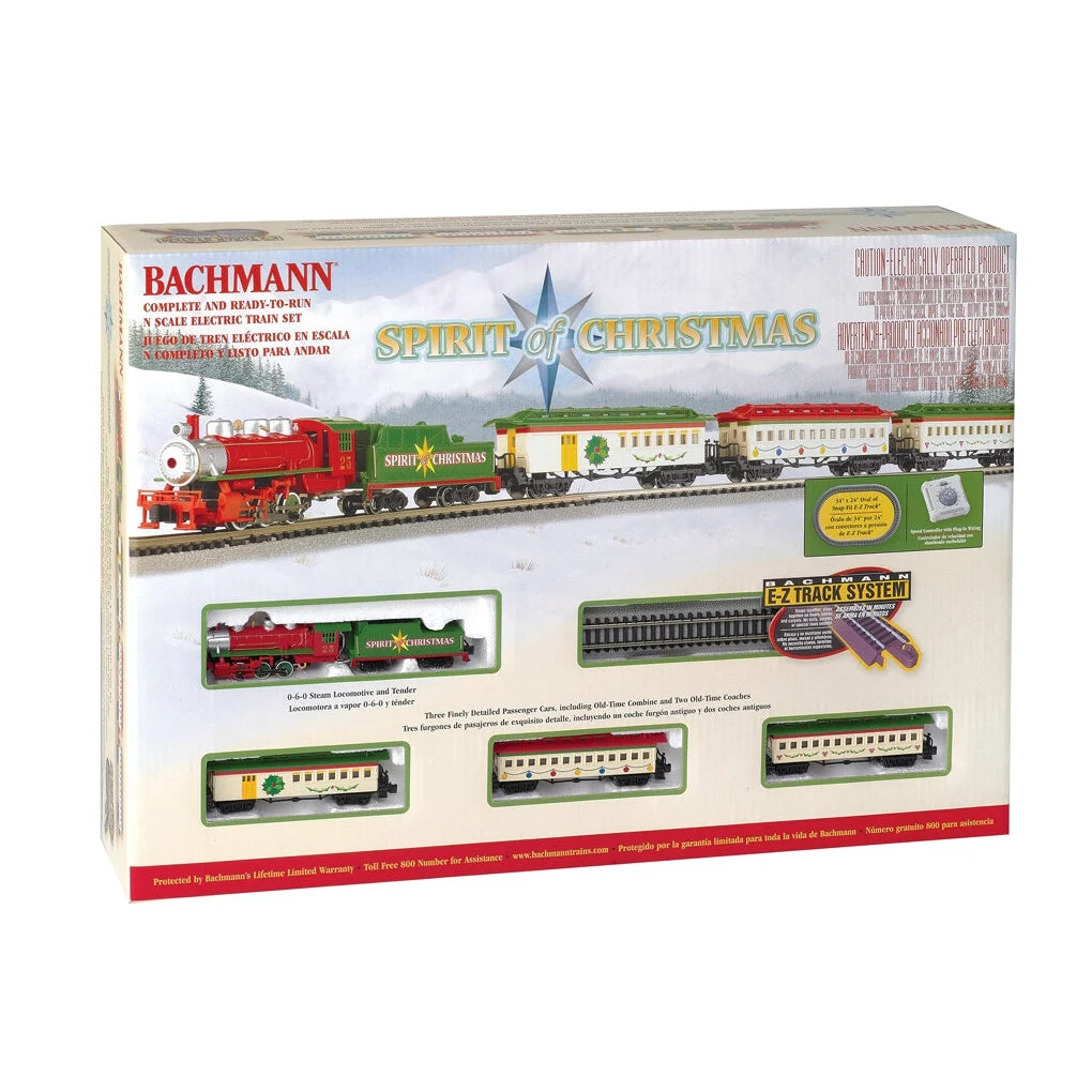 Bachmann N Scale Spirit Of Christmas Steam Passenger Set/0-6-0 - BAC24017