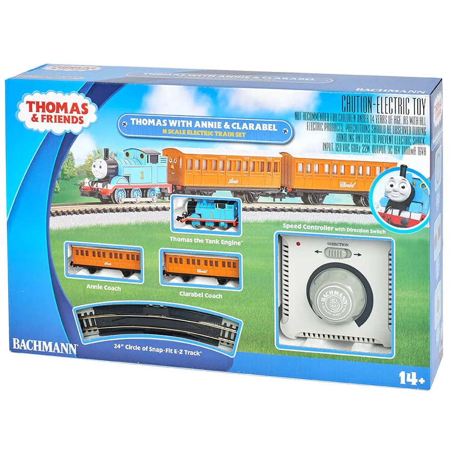 Bachmann N Scale TTT Deluxe 75th Anniversary Thomas Set w/Annie & Clarabel - BAC24028