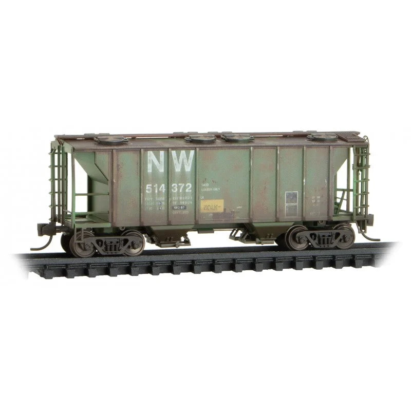 Micro Trains N Scale Norfolk & Western PS-2 2 Bay Covered Hopper Rd# NW 514372