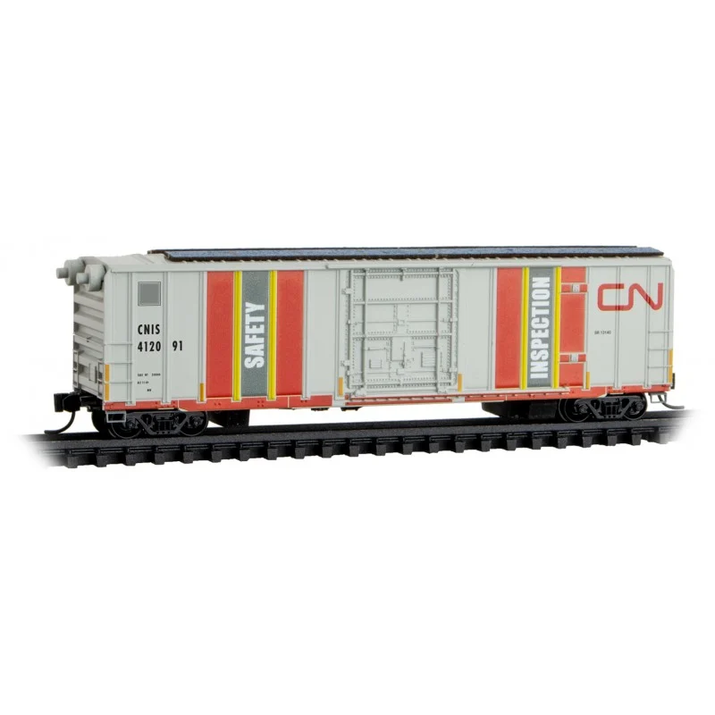 Micro Trains Line N Scale Canadian National 50' Rib Side Box Car Plug Door w/o Roofwalk RD# CN 412091