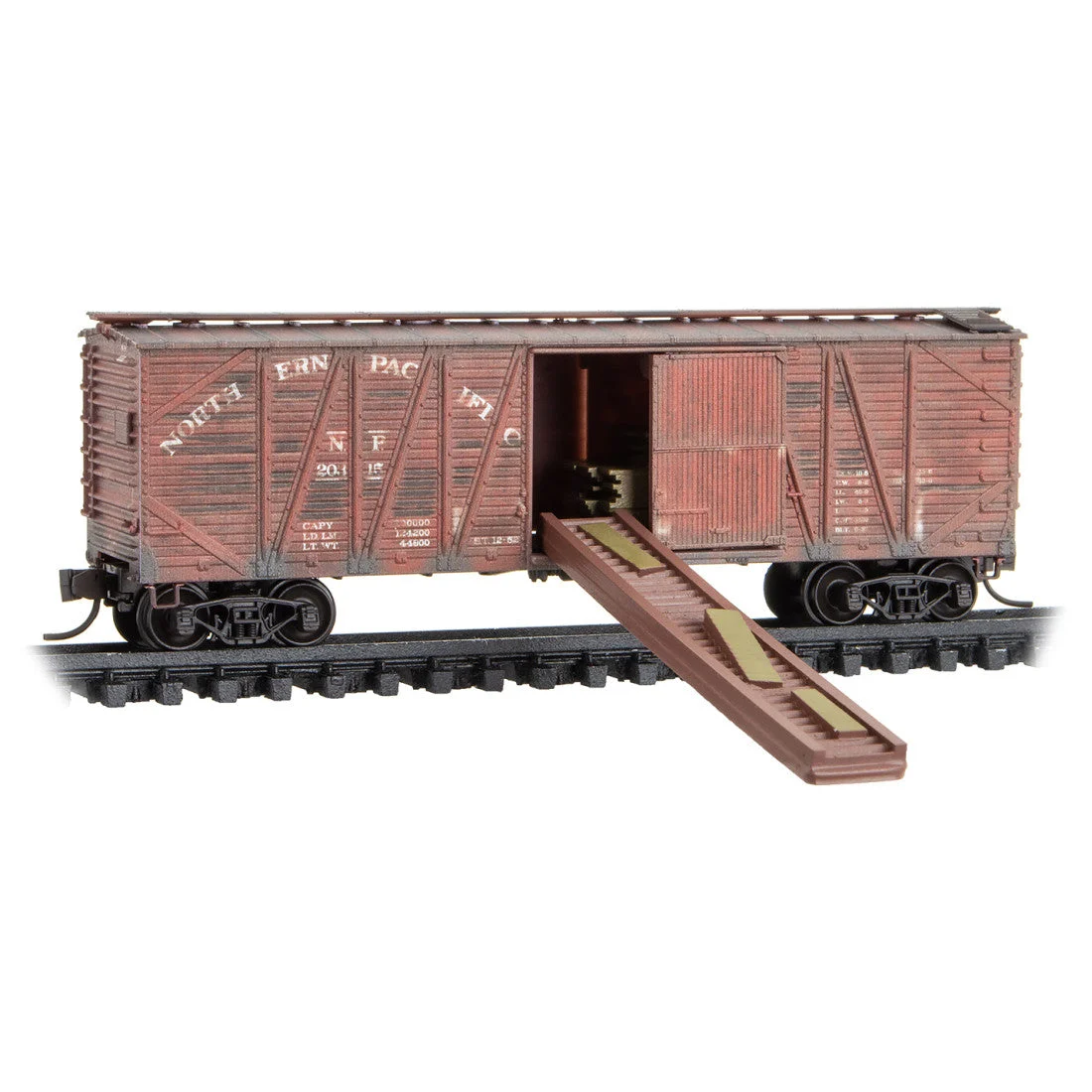 Micro Trains Line N Scale Northern Pacific 40' Outside Braced Box Car Single Door RD# NP 20315