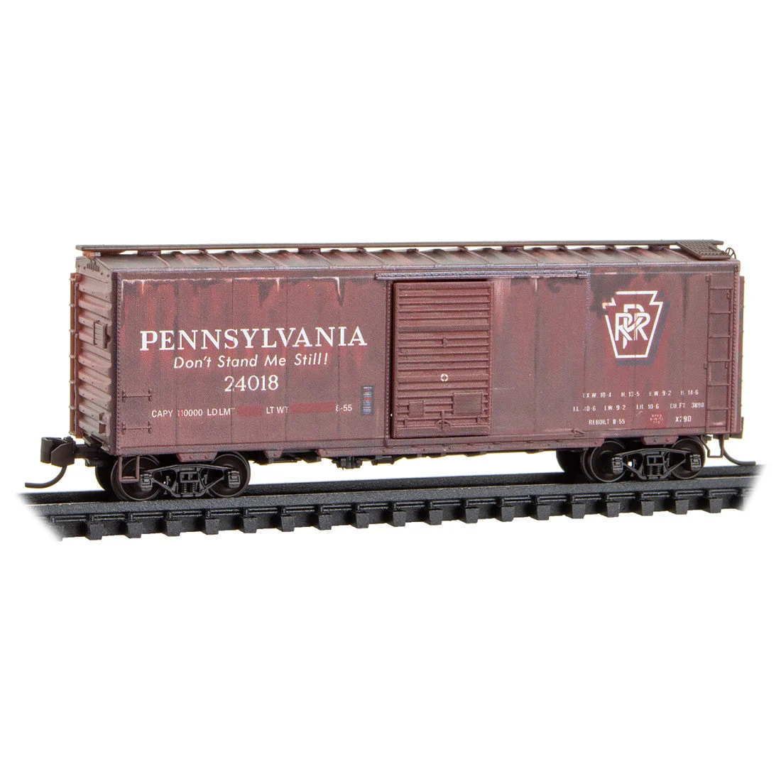 Micro Trains N Pennsylvania Railroad 40' Single Door Box Car RD# PRR 24018