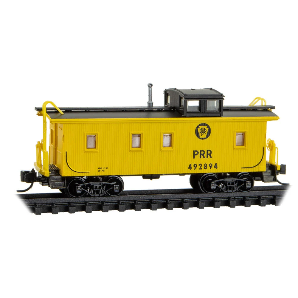 Micro Trains N Scale Pennsylvania 34' Wood Sheathed Caboose RD# PRR 492894