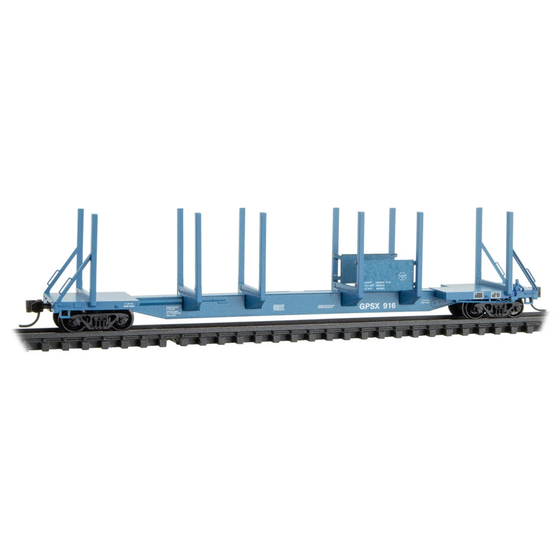 Micro Trains Line N Georgia Pacific 65' 100-Ton Log Car RD# GPSX 916