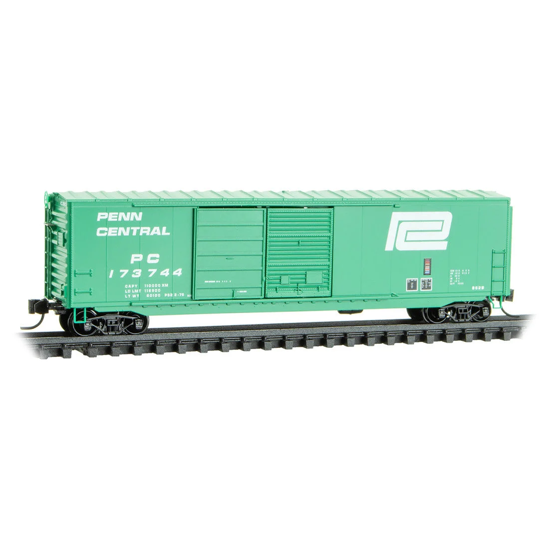 Micro Trains N Penn Central 40' Standard Boxcar RD# PC 173744